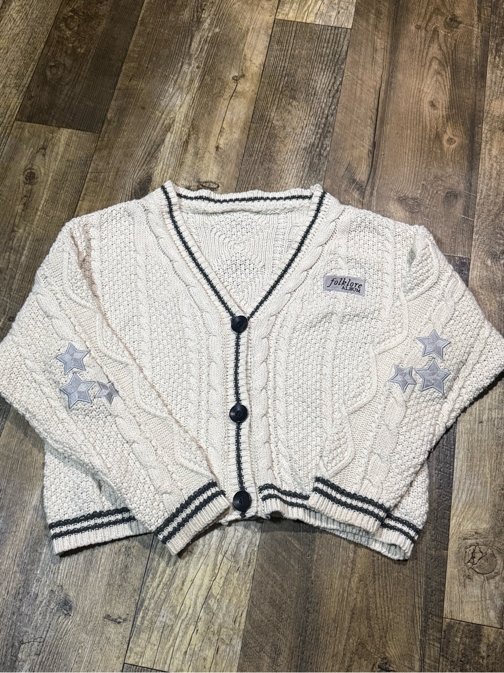 Taylor Swift Folklore Album Cardigan 2020 Original Stars Cable Knit MD/LG